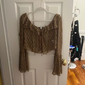 Urban Outfitters Crochet Flayaway Top